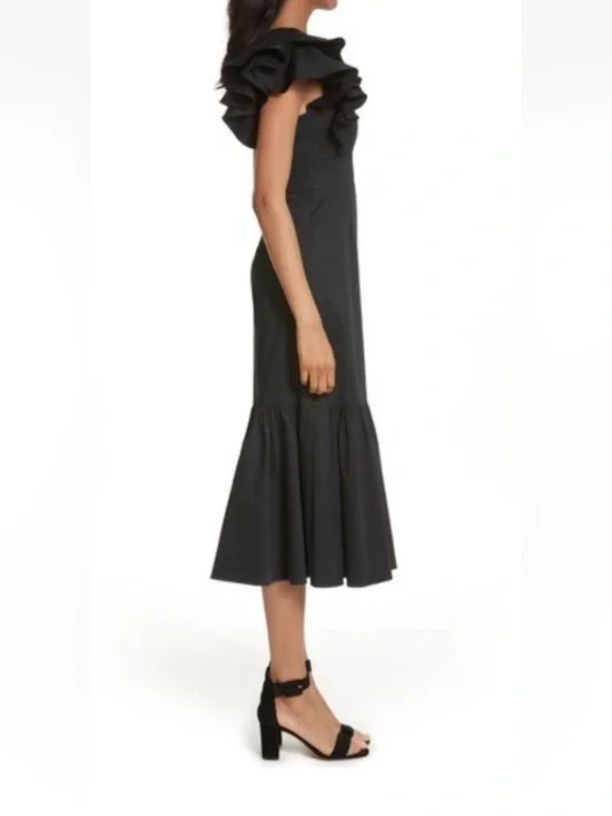 rebecca taylor one shoulder ruffle dress Off Shoulder